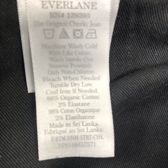 EVERLANE Straight Jeans Women Sz 28 Black Organic High Rise Normcore Casual NWT - Picture 14 of 15
